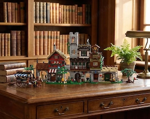 Lego komp. Castle Vár Középkori Piactér Medieval Market Village 3000db Lepin ÚJ  - kép 4