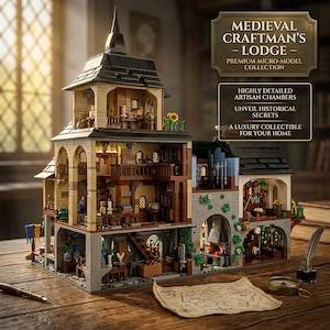 Lego komp. Castle Vár Középkori Város központ Town square 3900db LEPIN ÚJ - kép 8