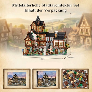 Lego komp. Castle Vár Középkori Város központ Town square 3900db LEPIN ÚJ - kép 9