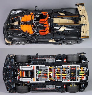 Lego komp. Technic 42232 Koenigsegg Sadair's Spear Megacar Supercar 4104db 1:8 autó Lepin ÚJ - kép 5