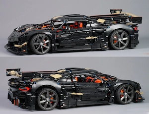 Lego komp. Technic 42232 Koenigsegg Sadair's Spear Megacar Supercar 4104db 1:8 autó Lepin ÚJ - kép 4