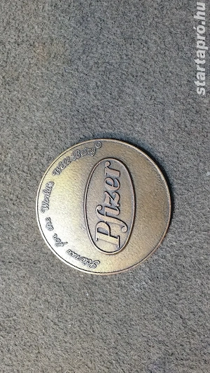 1985-ös orvosi, gyógyszerész bronz emlék plakett eladó