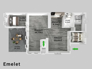 Bajót   226 m -es, teljes körűen megújított, kétszintes családi ház - kép 7