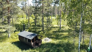Tene Lahti hordószauna 400   200 cm, építőkészlet
