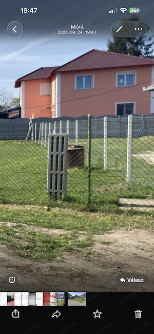 Beton kerités oszlop dróthálóval eladó !!! - kép 2
