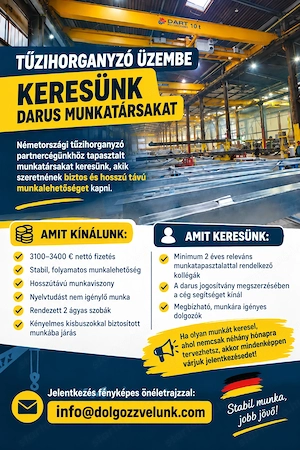 Nehézgépkezelő munkatársakat keresünk!