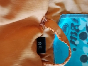 m&k sportswear steppelt, szürke és narancssárga színű, kapucnis téli kabát beleirt méret 38 8-10éves - kép 2