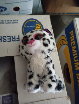 Ty Beanie Boos Violet nevű fehér leopárd 6000ft óbuda 36 50 104 8272