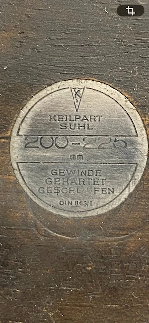 Keilpart Suhl 200 225 mm-es külső mikrométer, az eredeti fa tokjával. - kép 2