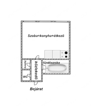Nyíregyháza Belvárosában 29 nm-es téglalakás   Kálmán utca   34,9 M Ft ! - kép 9