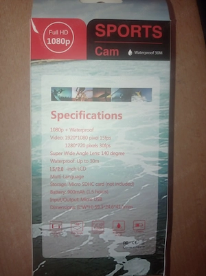 Sports Cam akciókamera1080p vízálló tokkal és tartozékokkal - kép 2