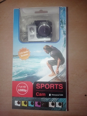 Sports Cam akciókamera1080p vízálló tokkal és tartozékokkal