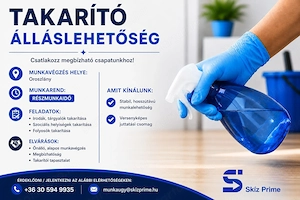 Részmunkaidős takarító Oroszlány 