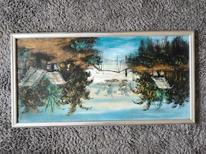Festmény eladó 80*40 cm Árpád hídnál vagy házhoz H.kai