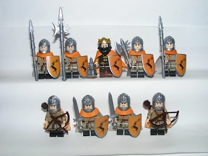 Lego Castle GOTH Trónok Harca Robert Baratheon király sereg katonák figurák ÚJ - kép 2