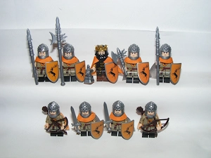 Lego Castle GOTH Trónok Harca Robert Baratheon király sereg katonák figurák ÚJ - kép 3