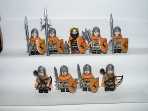 Lego Castle GOTH Trónok Harca Robert Baratheon király sereg katonák figurák ÚJ