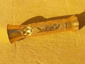 Réz, töltényhüvely váza - 31 cm. - kép 4