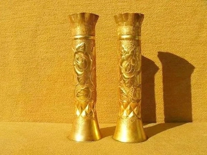 Réz, töltényhüvely váza - 31 cm.