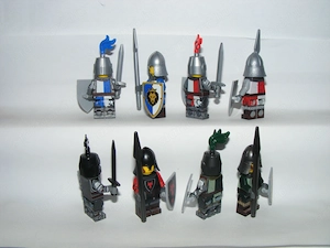 Lego Castle figurák katonák Oroszlán Lion Sárkány Dragon katona lovag figura 8db - kép 7