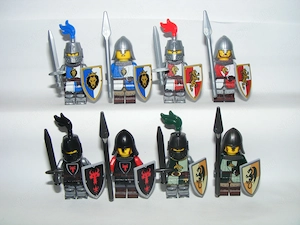 Lego Castle figurák katonák Oroszlán Lion Sárkány Dragon katona lovag figura 8db - kép 2