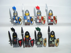 Lego Castle figurák katonák Oroszlán Lion Sárkány Dragon katona lovag figura 8db - kép 3