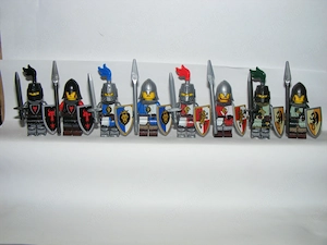 Lego Castle figurák katonák Oroszlán Lion Sárkány Dragon katona lovag figura 8db - kép 5