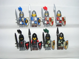Lego Castle figurák katonák Oroszlán Lion Sárkány Dragon katona lovag figura 8db - kép 4