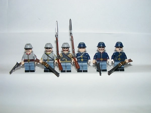 Lego Amerikai Civil War katonák Konföderáció Unió katona Western Cowboy figura katona ÚJ - kép 4