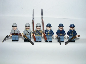 Lego Amerikai Civil War katonák Konföderáció Unió katona Western Cowboy figura katona ÚJ