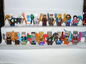 Lego Minecraft figurák Steve Zombi Pigman Piglin Falusi Skin pack 18db figura ÚJ! - kép 3