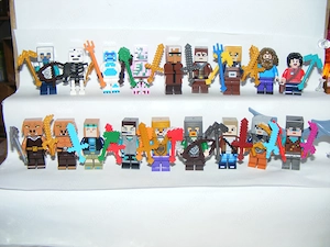 Lego Minecraft figurák Steve Zombi Pigman Piglin Falusi Skin pack 18db figura ÚJ! - kép 4