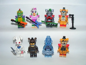 Lego FNAF Five Nights at Freddy 's figurák Vanny Montgomery Gator Roxanne Wolf figura ÚJ - kép 3
