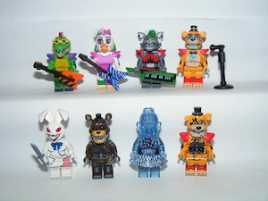 Lego FNAF Five Nights at Freddy 's figurák Vanny Montgomery Gator Roxanne Wolf figura ÚJ