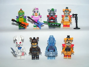 Lego FNAF Five Nights at Freddy 's figurák Vanny Montgomery Gator Roxanne Wolf figura ÚJ - kép 4