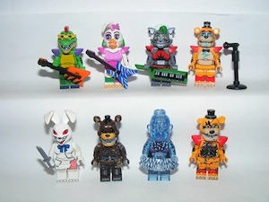 Lego FNAF Five Nights at Freddy 's figurák Vanny Montgomery Gator Roxanne Wolf figura ÚJ - kép 2