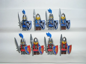 Lego Castle figurák katonák Crusader Lion Black Falcon katona figura 4+4db ÚJ - kép 4