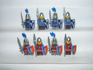 Lego Castle figurák katonák Crusader Lion Black Falcon katona figura 4+4db ÚJ - kép 3