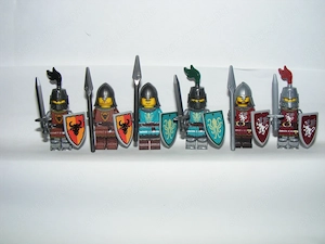 Lego Castle figurák katonák Bull Kraken Griff lovag katona 2+2+2db figura fegyver ÚJ