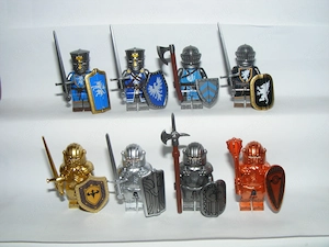 Lego Castle figurák katonák Gótikus Teuton Páncélos lovag katona fegyver ÚJ - kép 5