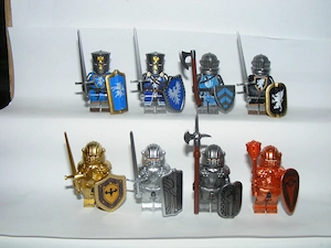 Lego Castle figurák katonák Gótikus Teuton Páncélos lovag katona fegyver ÚJ