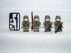 Lego 2. Világháborús Német Légierő Luftwaffe Sumpfmuster álcázott katonák ÚJ - kép 3