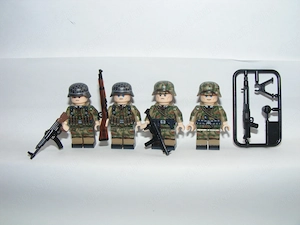 Lego 2. Világháborús Német Légierő Luftwaffe Sumpfmuster álcázott katonák ÚJ - kép 5
