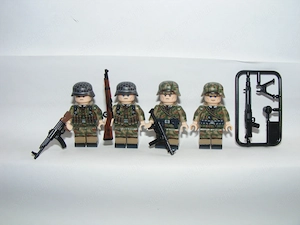 Lego 2. Világháborús Német Légierő Luftwaffe Sumpfmuster álcázott katonák ÚJ - kép 7