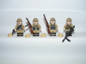 Lego 2. Világháborús Olasz gyalogsági egység 4db katona figura ÚJ - kép 2