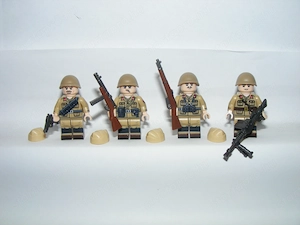 Lego 2. Világháborús Olasz gyalogsági egység 4db katona figura ÚJ