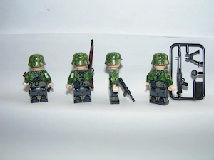 Lego 2. Világháborús Német Álcázott katonák Rauchtarnmuster tavaszi álca 4db ÚJ - kép 4