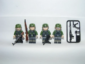 Lego 2. Világháborús Német Álcázott katonák Rauchtarnmuster tavaszi álca 4db ÚJ