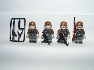 Lego 2. Világháborús Német Álcázott terepmintás katonák Őszi álca 4db katona ÚJ - kép 3