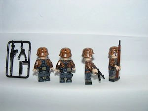 Lego 2. Világháborús Német Álcázott terepmintás katonák Őszi álca 4db katona ÚJ - kép 4